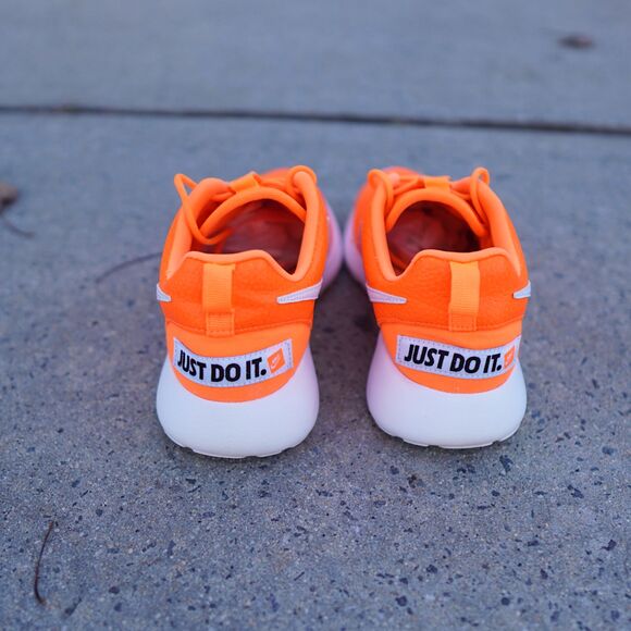 Nike Roshe One Prem 8 Neon Orange Leather "Just Do It" Running Shoes 833928-800 - Picture 5 of 12